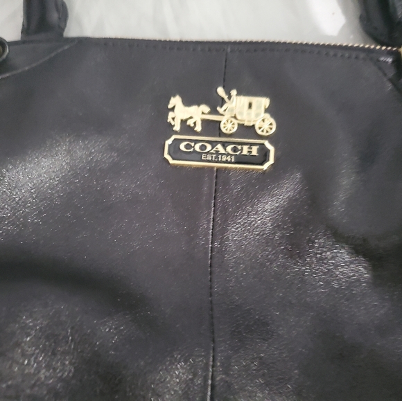 Coach leather handbag with wallet - Picture 8 of 10